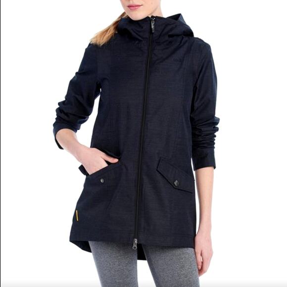 Lole Isabelle Jacket Black Womens XS Hooded Lightweight Packable Travel Raincoat - Picture 1 of 12
